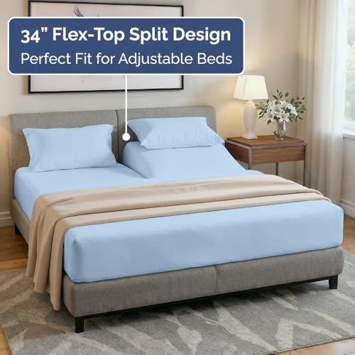 Flex Top Split Head King 4 Piece Sheet Set
