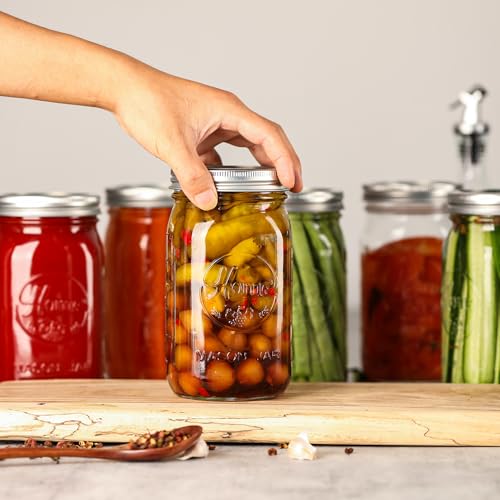 12 Pack Wide Mouth Mason Jars 32 oz (12 Count)