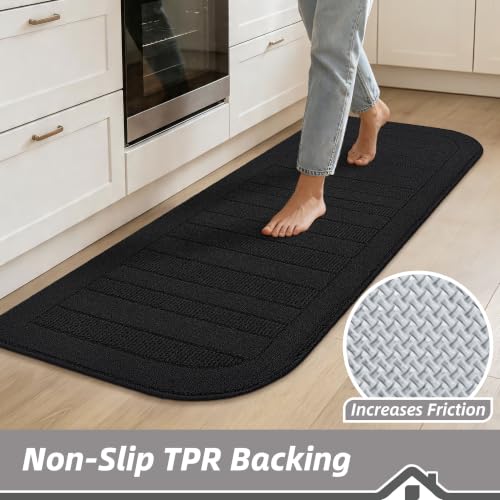 Kitchen Rugs Set of 2 Non Slip Washable 24"x36"+24"x60" (16 Sq Ft)