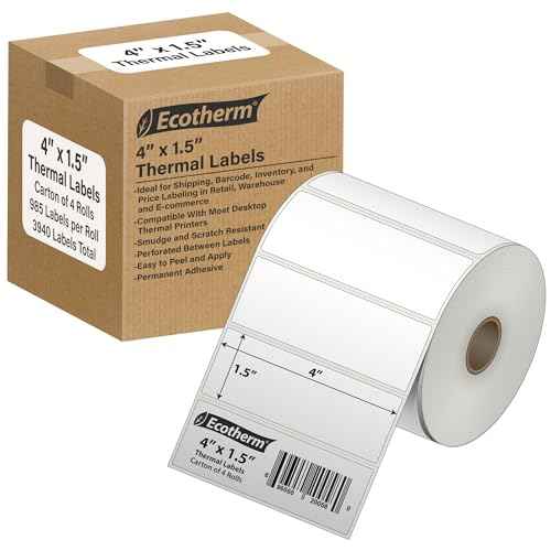 4" x 1.5" Thermal Labels (3940 Count)