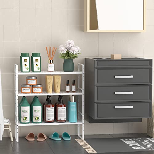 Expandable Cabinet Storage Shelf Organizer Rack