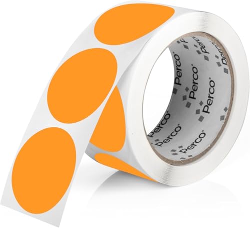 Neon Orange Round Circle Dot Sticker 2