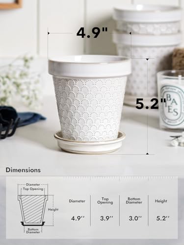 Ceramic Plant Pots (4 Count)