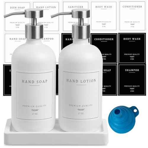 Glass Soap Dispenser Bathroom (2 Count)