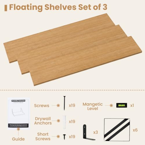 Floating Book Shelves for Wall