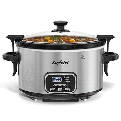 4QT Programmable Slow Cooker with Locking Lid
