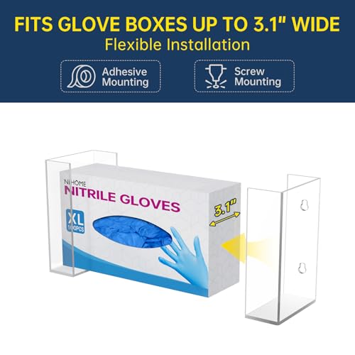 Clear Acrylic Glove Box Holder Tissue Box Dispenser