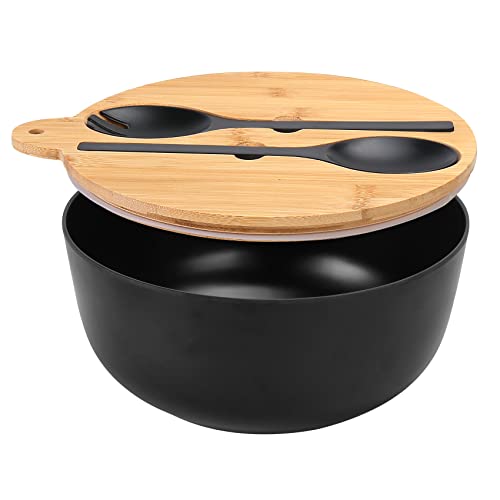 Black Salad Bowl with Lid 125oz (4 Count)