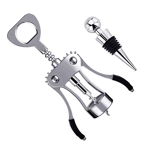 Best Wing Corkscrew Wine Bottle Opener Luxury Waiter Corkscrew with Stopper Set for Wine Enthusiast Waiters