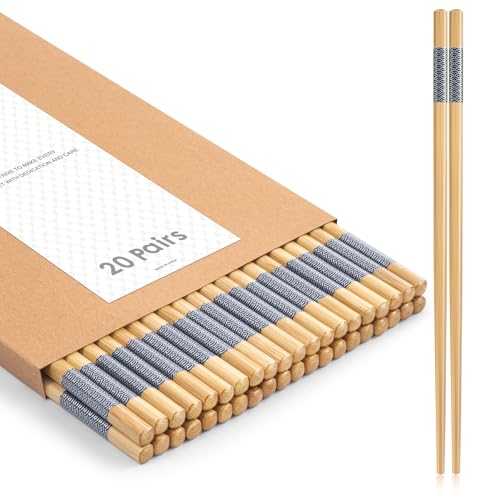 Bamboo Chopsticks Reusable 20Pairs