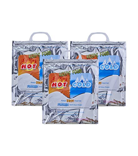Hot and Cold Insulated Bags for Food Delivery (3 Count)