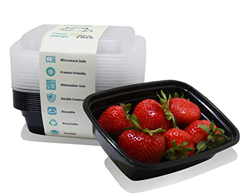Small Meal Prep Containers Single Lids (12 Count)
