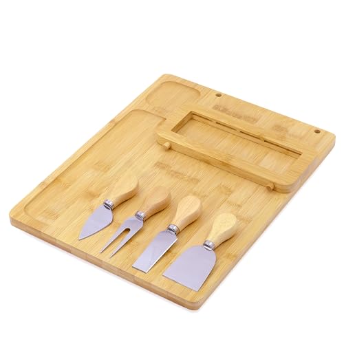 Bamboo Charcuterie Boards Cheese Board Knife Set