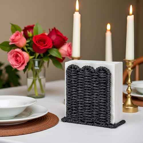 Scalloped Napkin Holder for Table Home Rustic Room Decor