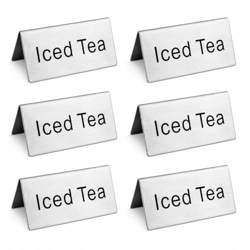 Stainless Steel Table Tent Sign (6 Count)