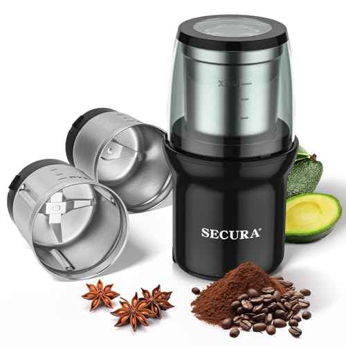 Electric Coffee and Spice Grinder (2 Count (bowl))