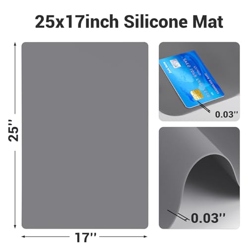 25“x17”x0.03“ Silicone Mats for Kitchen Counter