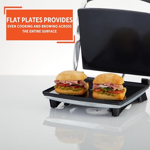 12 x 10 Inch Stainless Steel Electric Panini Press Ceramic