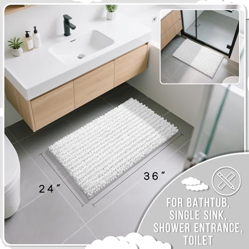 Large Bathroom Rugs Non Slip Washable 36x24 Inch