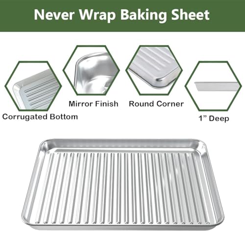Quarter Baking Sheet Pan Cooling Rack Set