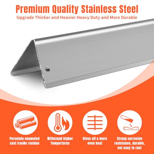 Stainless Steel Grill Flavorizer Bar Heat Plates with 2 Pack Grates BBQ Gas Grill Replacement Parts for Weber Genesis II 300 Series Genesis II E