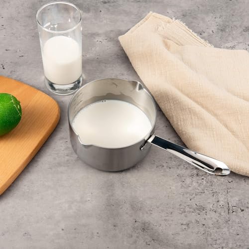 Milk Butter Warmer Mini Butter Melting Pot Coffee Maker with Dual Pour Spout 18