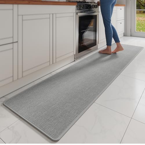 Extra Long Kitchen Runner Rugs Kitchen Mat Non Slip Gray 17"x95"