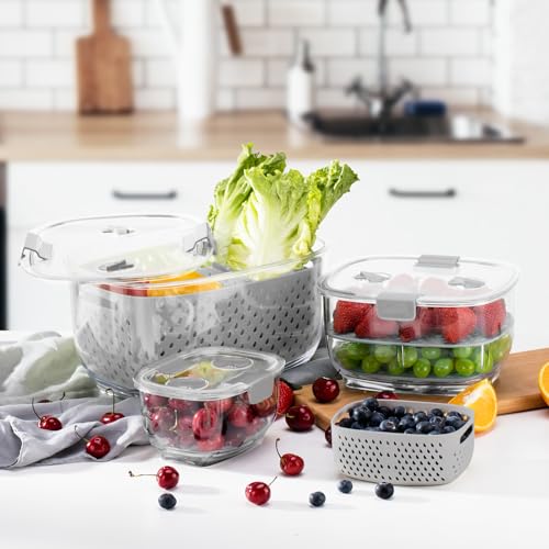 Fresh Produce Vegetable Fruit Storage Containers 3Piece Set