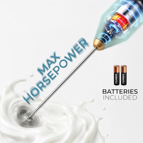 Powerful Milk Frother AA Batteries Included