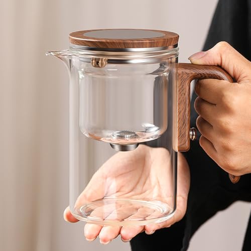 1000ML 33.8OZ Witchcraft Magic Glass Teapot with Infuser Strainer and Lid for Loose Leaf Tea Herbal