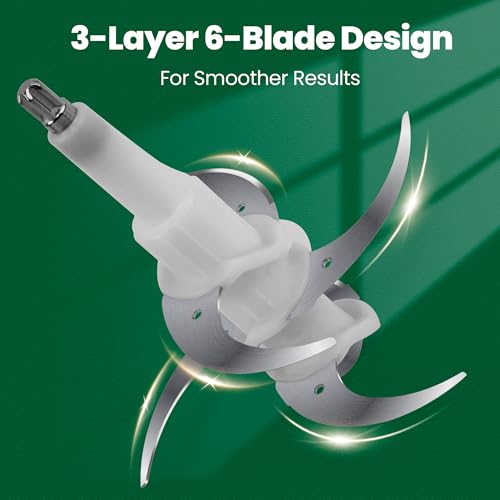 800W 2 12cup Food Chopper LED Timer 3