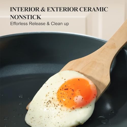 Nonstick Ceramic Frying Pan with Lid