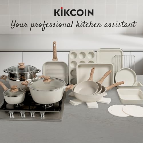 Pots and Pans Set Non Stick 31 Piece Kitchen Nonstick Cooking Cookware Sets with Grill Pan Saucepan Baking Sheet Utensil