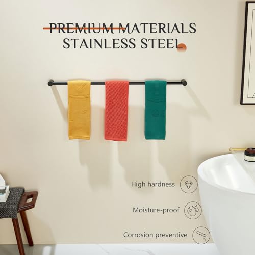 Towel Holder Black for Bathroom and Lavatory 36