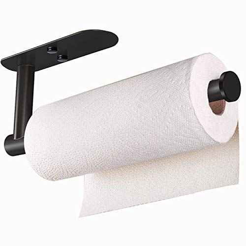 Adhesive Paper Towel Holder Under Cabinet Wall Mount for Kitchen Paper Towel (2 Count)