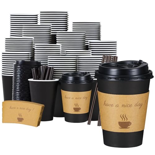 100 Pack 12 oz Coffee Cups (100 Count)