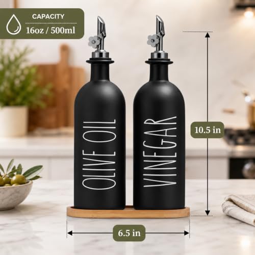 16oz Olive Oil Dispenser Bottles for Kitchen (2 Count)