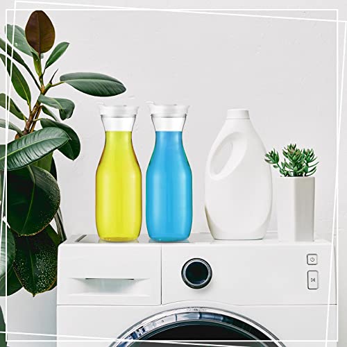 24 Pcs Plastic Water Carafe with Lid 32 Oz Clear (24 Count)