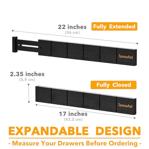 Bamboo Drawer Dividers with Inserts and Labels
