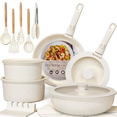 21 Pcs Pots and Pans Set Non Stick