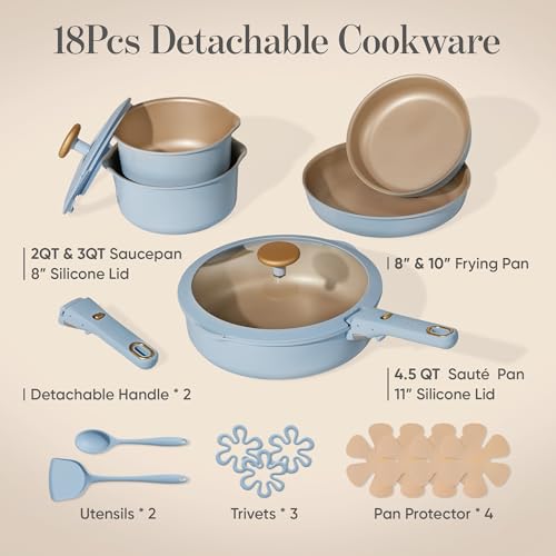 18Pcs Pots and Pans Set