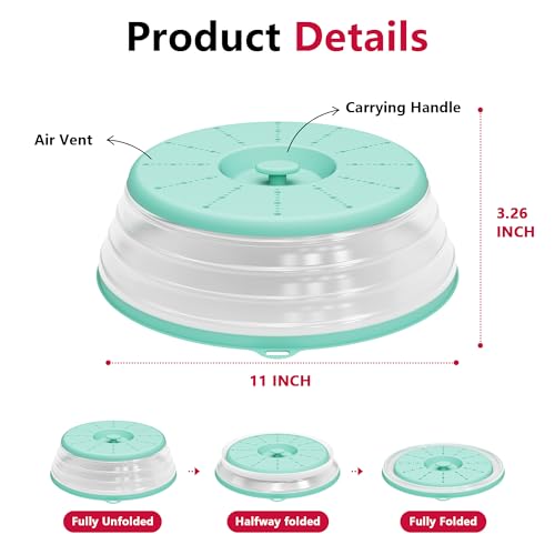 Microwave Splatter Cover Vented for Food with Hook Hole