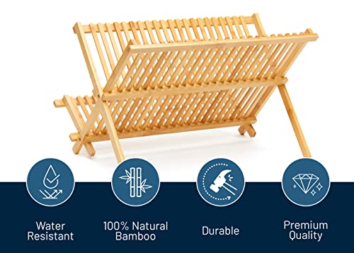Premium Natural Bamboo Dish Rack