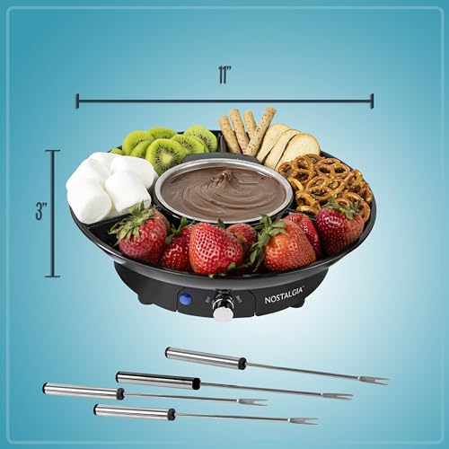 Electric Fondue Party Set for Chocolate and Cheese Fondue