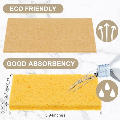 100 Pieces Compressed Wood Pulp Dish Sponges for Kitchen (100 Count)