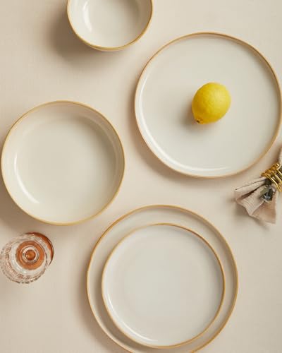24 Pieces Dinnerware Set for 6 with Pasta Bowls