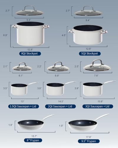 12pc Forged Lightweight Cookware Set (12 Count)