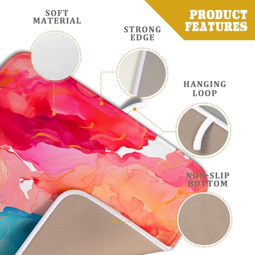 Ink Painting Dish Drying Mat Abstract Art Microfiber Drying Pads Kitchen Washable Dish Drainer Pad 16 x 18 Inch
