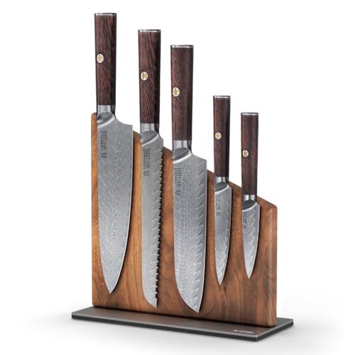 Magnetic Kitchen Knife Block Set 6 Pcs (7 Count)