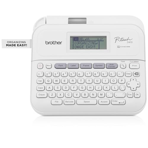 P-Touch PT-D410VP Home / Office Advanced Label Maker | Connect via USB to Create and Print on TZe Label Tapes up to ~3/4 inch